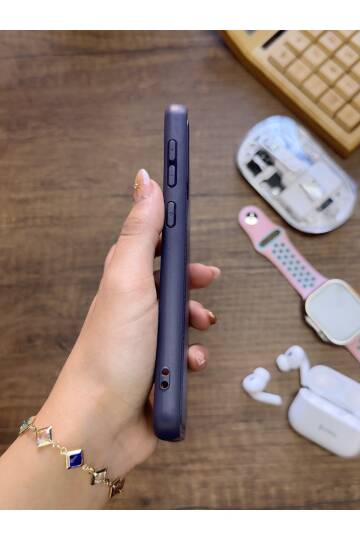 Samsung Galaxy A70 Uyumlu Premium Deri Dokulu Darbelere Karşı Dayanıklı Nazal Silikon Kılıf - 18