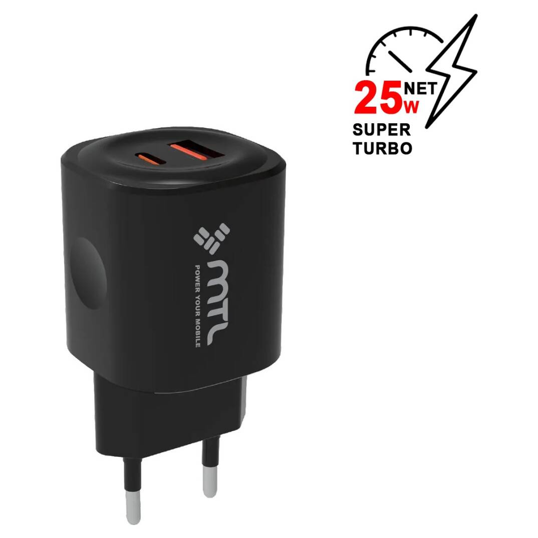 Samsung Galaxy M36 Uyumlu Pd Type-C To Type-C ve USB Çift Giriş 25W Şarj Seti MT-A1725 - 1