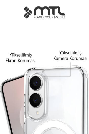 Samsung Galaxy S25 Edge Uyumlu Şeffaf Magsafe Kılıf MTL SAFE - 4