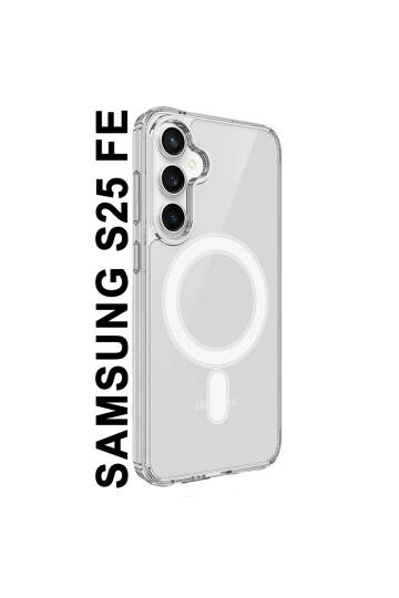 Samsung Galaxy S25 FE Uyumlu Şeffaf Magsafe Kılıf MTL SAFE