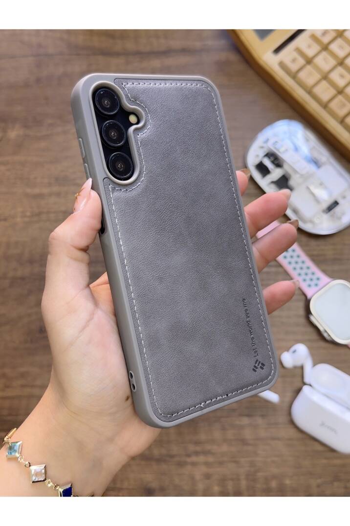 Samsung Galaxy S25 Uyumlu Premium Deri Dokulu Darbelere Karşı Dayanıklı Nazal Silikon Kılıf - 1