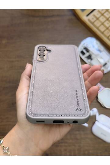 Samsung Galaxy S25 Uyumlu Premium Deri Dokulu Darbelere Karşı Dayanıklı Nazal Silikon Kılıf - 3