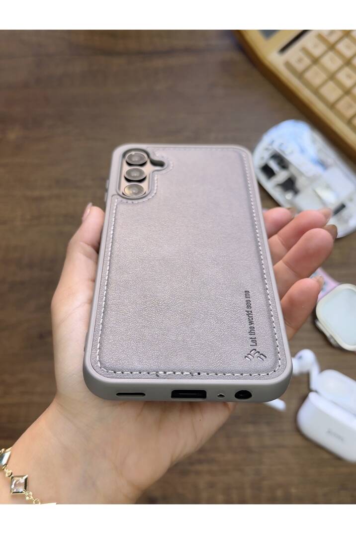 Samsung Galaxy S25 Uyumlu Premium Deri Dokulu Darbelere Karşı Dayanıklı Nazal Silikon Kılıf - 3