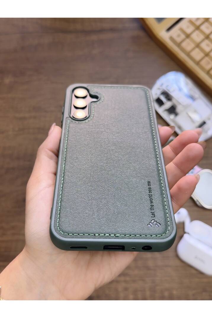 Samsung Galaxy S25 Uyumlu Premium Deri Dokulu Darbelere Karşı Dayanıklı Nazal Silikon Kılıf - 7