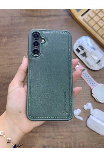 Samsung Galaxy S25 Uyumlu Premium Deri Dokulu Darbelere Karşı Dayanıklı Nazal Silikon Kılıf - 8