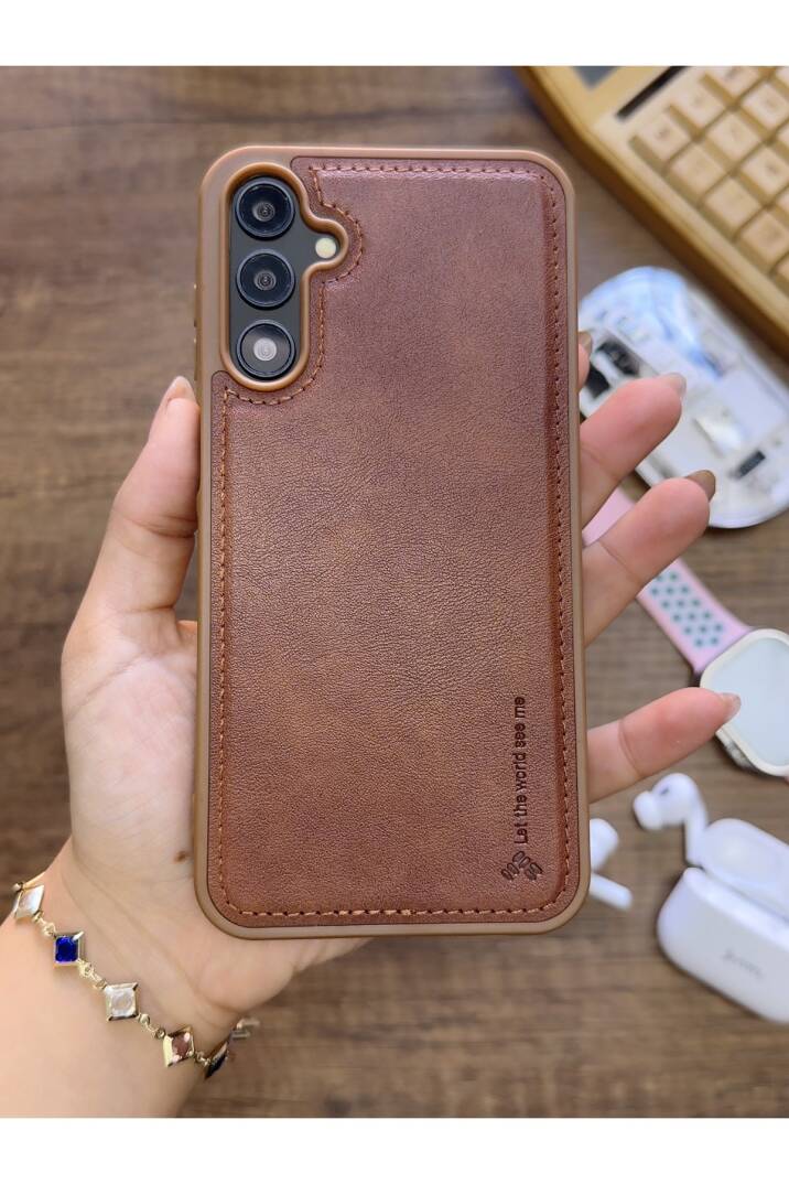 Samsung Galaxy S25 Uyumlu Premium Deri Dokulu Darbelere Karşı Dayanıklı Nazal Silikon Kılıf - 9