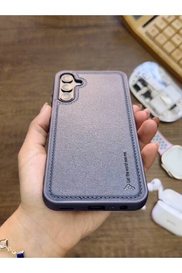 Samsung Galaxy S25 Uyumlu Premium Deri Dokulu Darbelere Karşı Dayanıklı Nazal Silikon Kılıf - 15