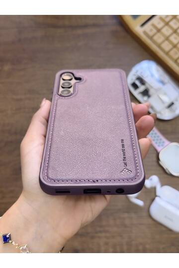 Samsung Galaxy S25 Uyumlu Premium Deri Dokulu Darbelere Karşı Dayanıklı Nazal Silikon Kılıf - 19