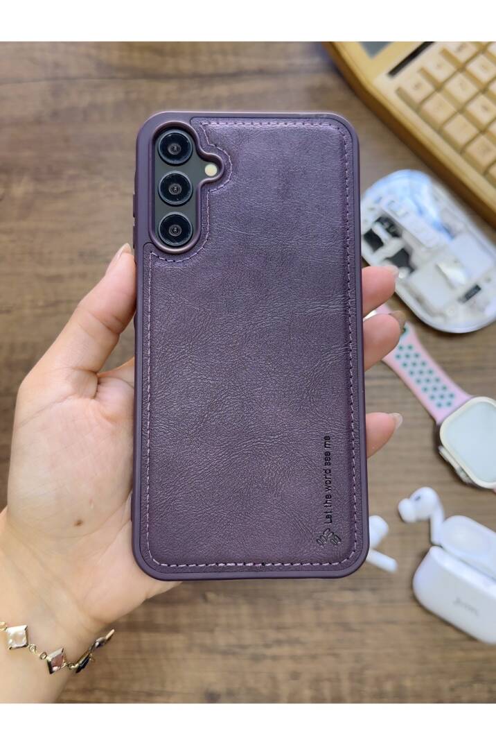 Samsung Galaxy S25 Uyumlu Premium Deri Dokulu Darbelere Karşı Dayanıklı Nazal Silikon Kılıf - 20