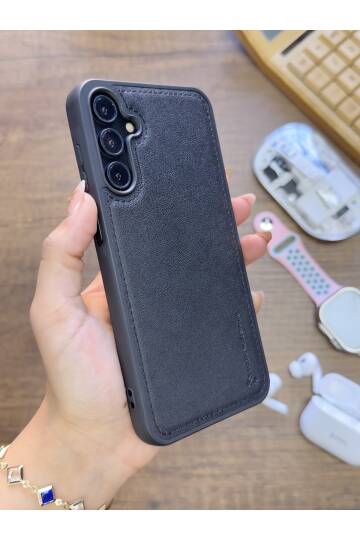 Samsung Galaxy S25 Uyumlu Premium Deri Dokulu Darbelere Karşı Dayanıklı Nazal Silikon Kılıf - 21