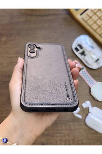 Samsung Galaxy S25 Uyumlu Premium Deri Dokulu Darbelere Karşı Dayanıklı Nazal Silikon Kılıf - 23