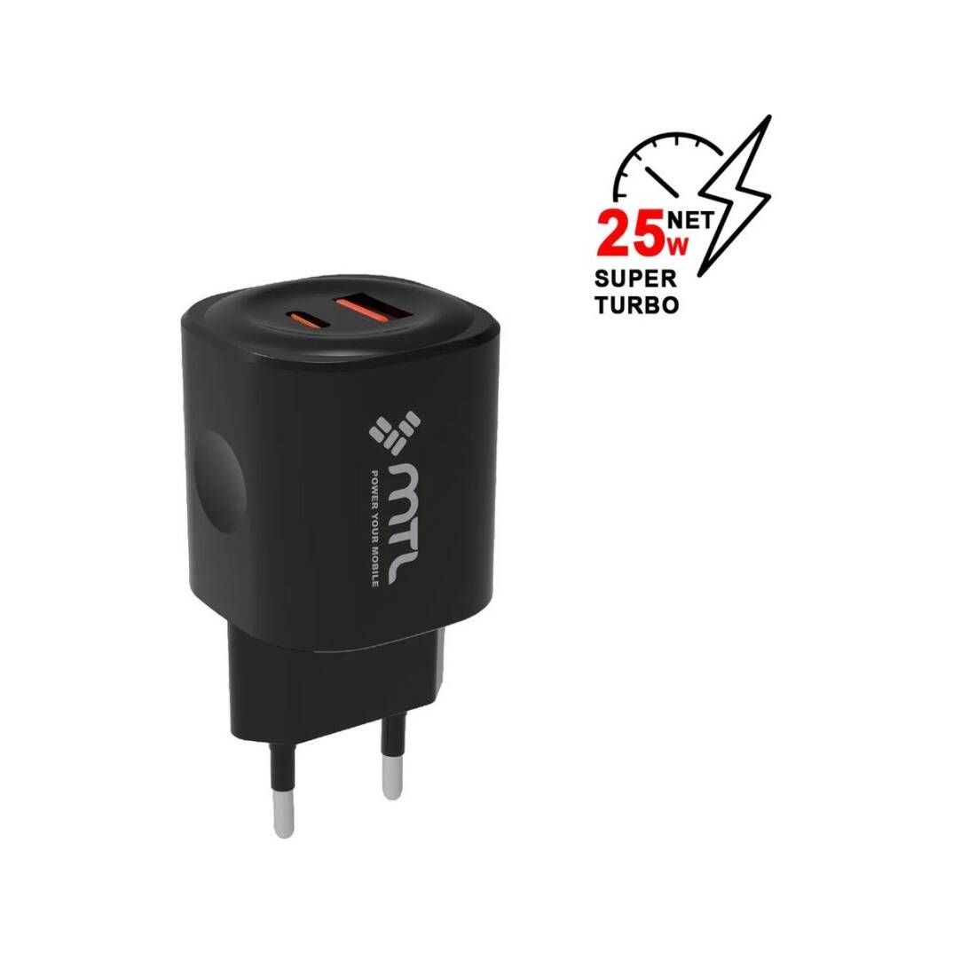 Samsung Galaxy Z Fold2 Uyumlu Pd Type-C To Type-C ve USB Çift Giriş 25W Şarj Seti MT-A1725 - 2