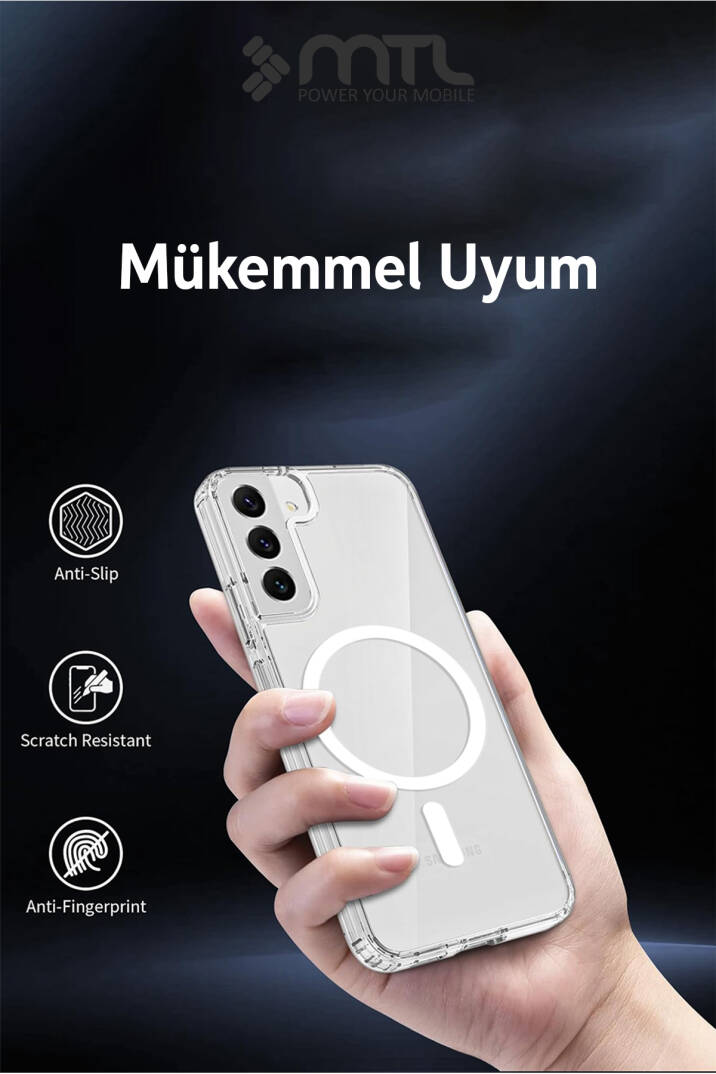 Samsung S22 Plus Şeffaf Magsafe Kılıf MTL SAFE - 3