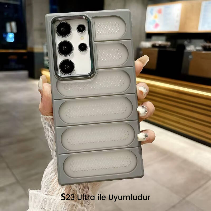 Samsung S23 Ultra Uyumlu Hava Filtreli Yüksek Kamera Korumalı WEST Silikon Kılıfı - 1