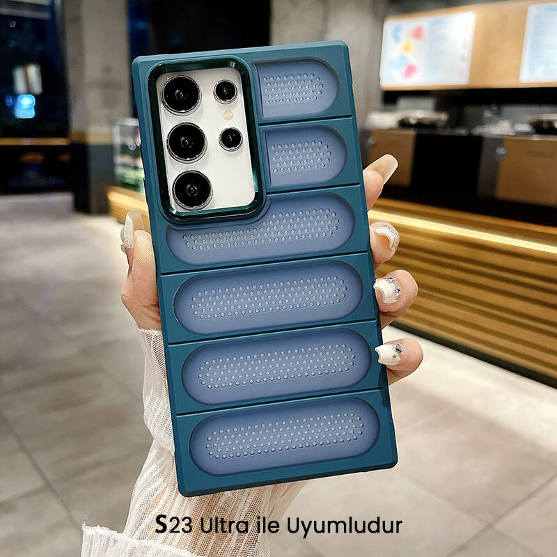Samsung S23 Ultra Uyumlu Hava Filtreli Yüksek Kamera Korumalı WEST Silikon Kılıfı - 5