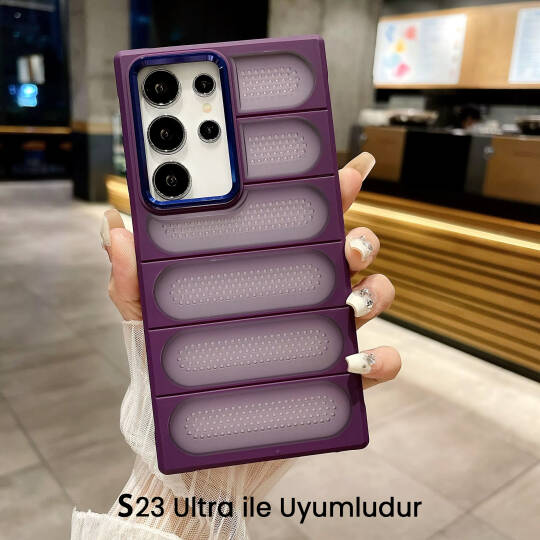 Samsung S23 Ultra Uyumlu Hava Filtreli Yüksek Kamera Korumalı WEST Silikon Kılıfı - 9