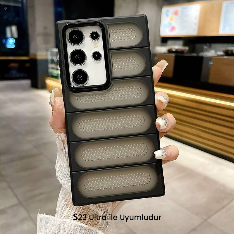 Samsung S23 Ultra Uyumlu Hava Filtreli Yüksek Kamera Korumalı WEST Silikon Kılıfı - 19