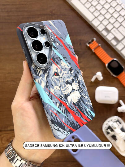 Samsung S24 Ultra Kılıf MagSafe Uyumlu Hayvan Figürlü Premium Kapak Kılıf SOO-740 - 26
