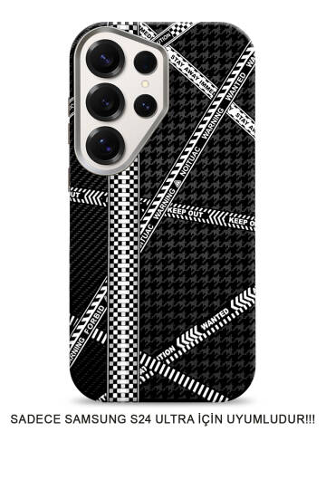 Samsung S24 Ultra Uyumlu Premium Desenli Sert Magsafe Kılıf Kapak SOO-610