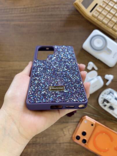 Samsung S25 Ultra Uyumlu Kadife İç Yüzey Tasarımlı Taşlı Işıltılı Parlak Pırlanta Kılıf Dia Plus - 27