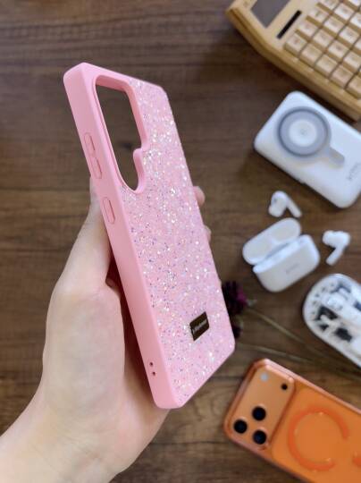 Samsung S25 Ultra Uyumlu Kadife İç Yüzey Tasarımlı Taşlı Işıltılı Parlak Pırlanta Kılıf Dia Plus - 34