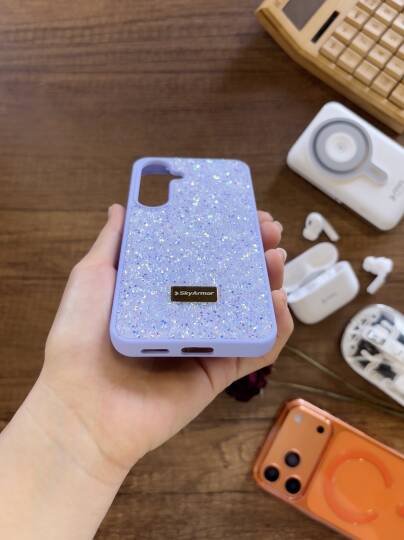 Samsung S25 Uyumlu Kadife İç Yüzey Tasarımlı Taşlı Işıltılı Parlak Pırlanta Kılıf Dia Plus - 22