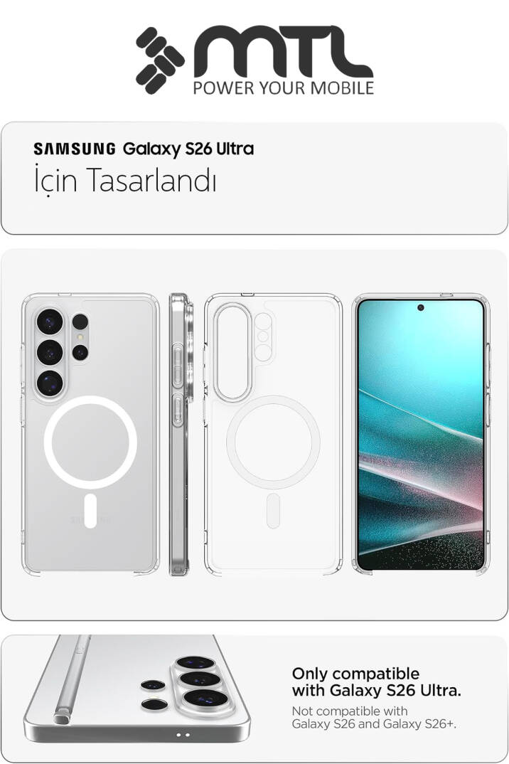 Samsung S26 Ultra Uyumlu Animasyonlu Şeffaf Magsafe Şarj Destekli Sararmayan Sert Origin Kılıf - 2