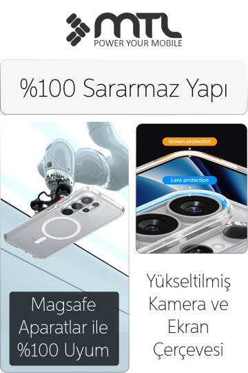 Samsung S26 Ultra Uyumlu Animasyonlu Şeffaf Magsafe Şarj Destekli Sararmayan Sert Origin Kılıf - 3