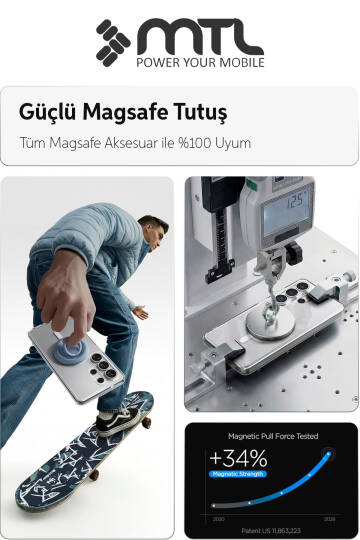 Samsung S26 Ultra Uyumlu Animasyonlu Şeffaf Magsafe Şarj Destekli Sararmayan Sert Origin Kılıf - 4
