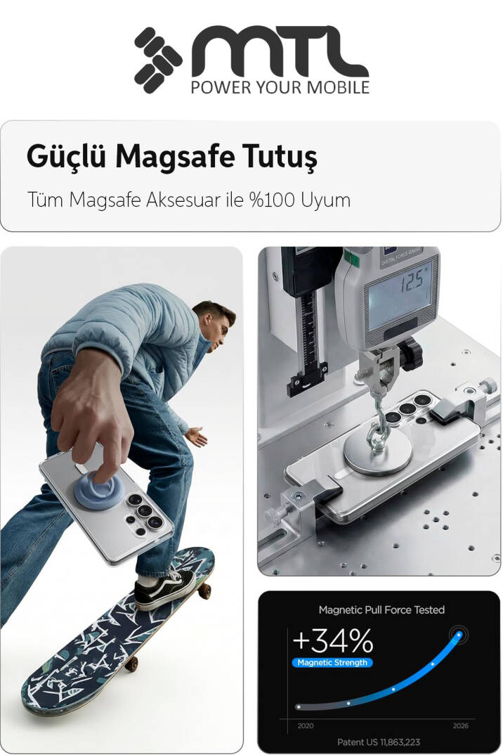 Samsung S26 Ultra Uyumlu Animasyonlu Şeffaf Magsafe Şarj Destekli Sararmayan Sert Origin Kılıf - 4