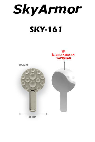 Standlı Silikon Vantuzlu Telefon Sabitleyici ve Masa Üstü Tutucu Sky161 - 2