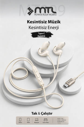 Type-C Açık Kulak(OpenEar)Stereo Kulaklık Kancalı Tak Çalıştır Oyuncu Spor Yüksek Ses Kalitesi MT299
