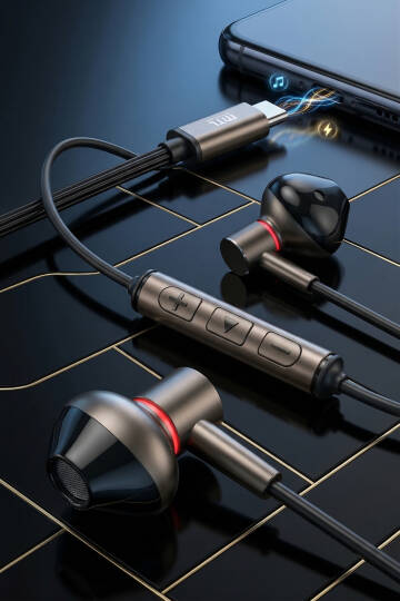 Type-C Mıknatıslı Stereo Kulaklık Şarj Girişli Tak Çalıştır Oyuncu - Yüksek Ses Kalitesi MT255 - 7