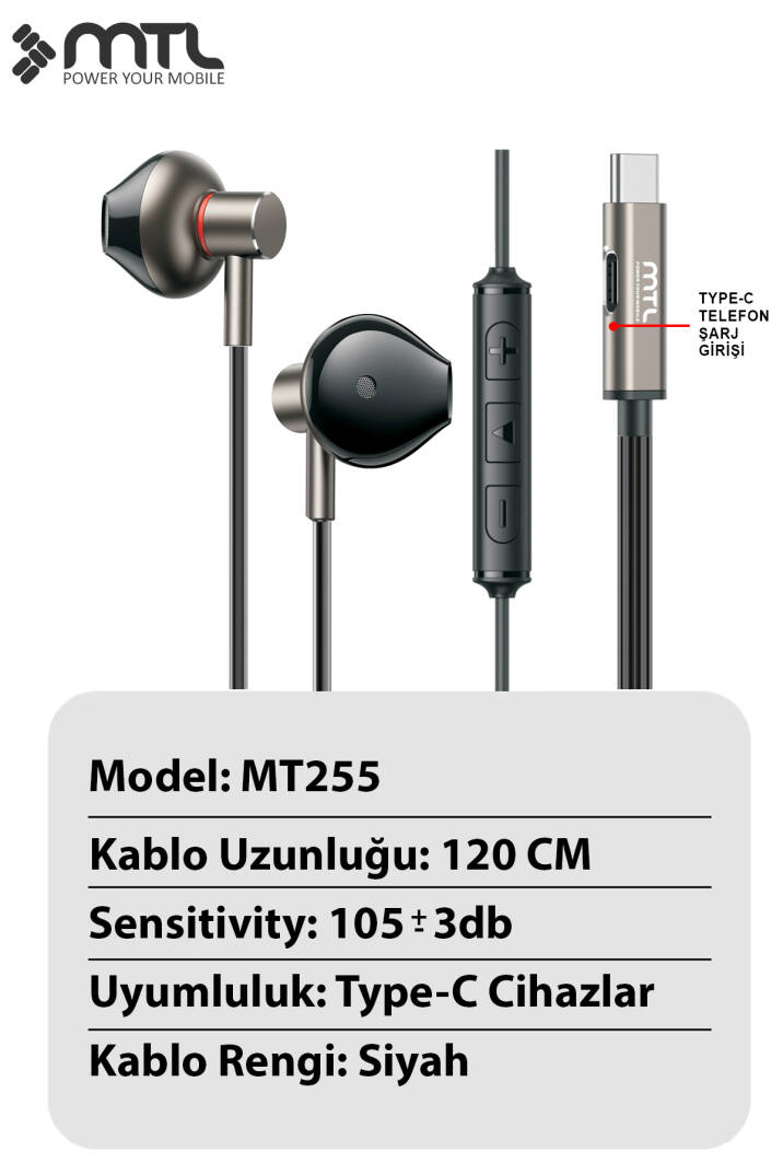 Type-C Mıknatıslı Stereo Kulaklık Şarj Girişli Tak Çalıştır Oyuncu - Yüksek Ses Kalitesi MT255 - 11