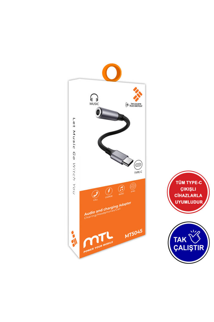 Type-C to 3.5mm AUX Adaptör - DAC Çipli, Dayanıklı Örgü Kablo Ses Dönüştürücü - 1