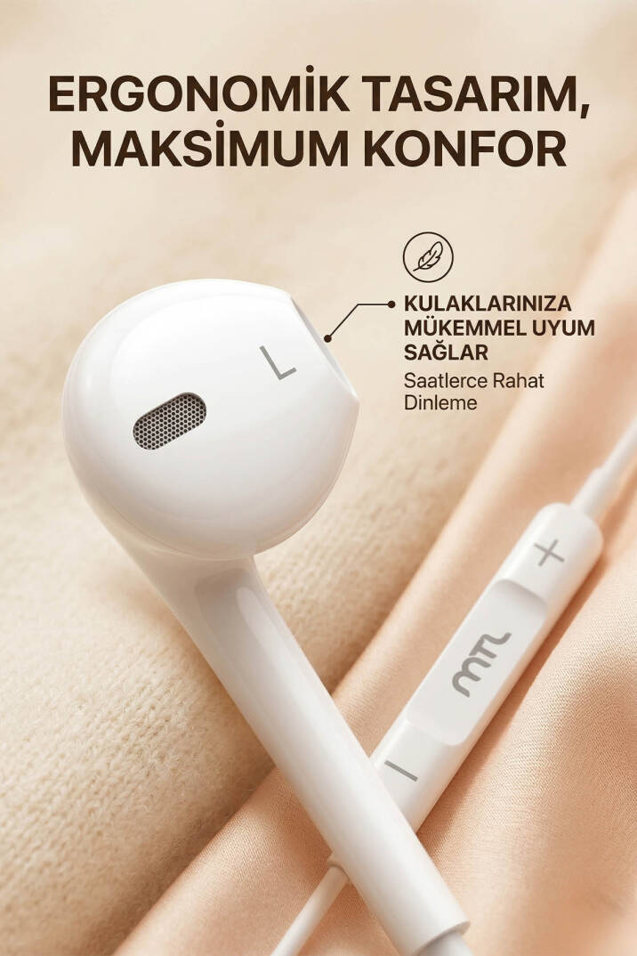Vivo Y300T Uyumlu Tak Çalıştır Stero Type-C Kulaklık MT293A - 3